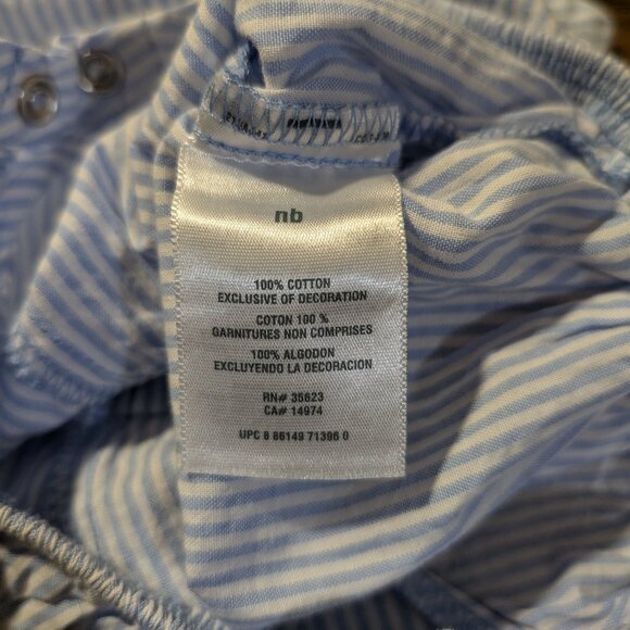 New Carter's romper blue and white stripes size newborn - Picture 6 of 6